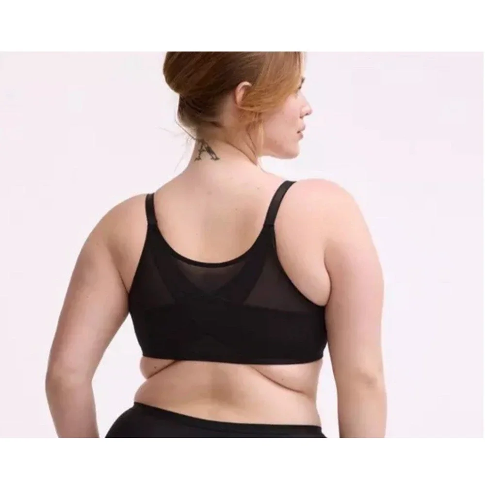 Torrid Perfect T Front Close Bra 46DDD Black Lightly Lined Ultimate Smoothing